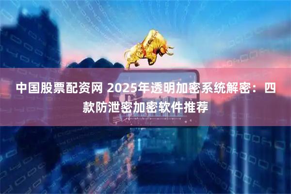 中国股票配资网 2025年透明加密系统解密:四款防泄密加密软件推荐