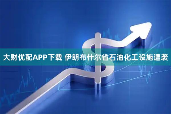 大财优配APP下载 伊朗布什尔省石油化工设施遭袭