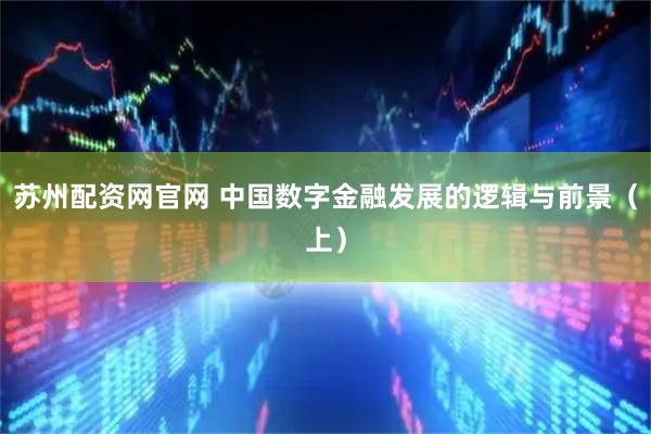 苏州配资网官网 中国数字金融发展的逻辑与前景（上）